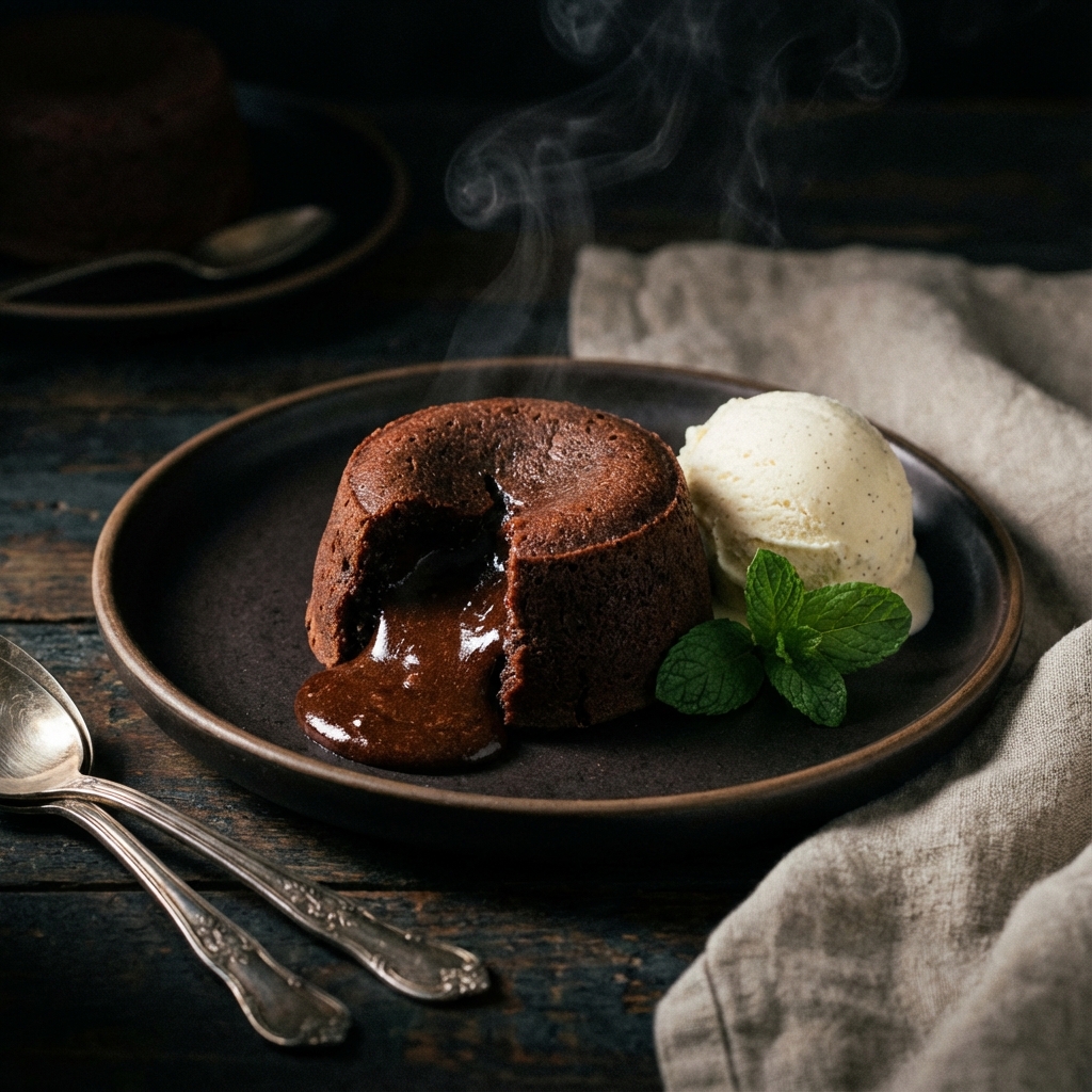 Molten chocolate cake