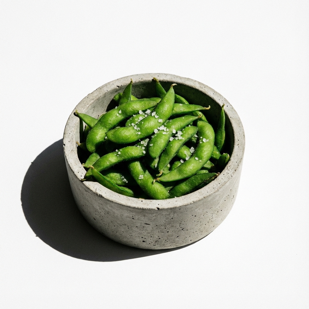 Steamed soybeans with sea salt